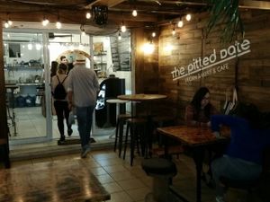 outside seating at The Pitted Date in Playa Del Carmen