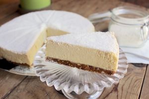 Macadamia Coconut Cheesecake  at The Pitted Date in Playa Del Carmen