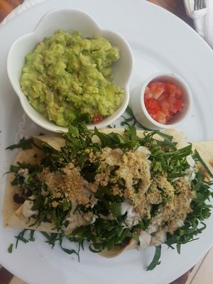 breakfast borrito at The Pitted Date in Playa Del Carmen