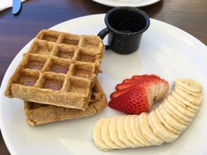 Waffles  at The Pitted Date in Playa Del Carmen