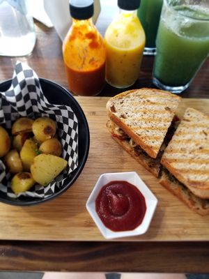 Italian Stallion panini at The Pitted Date in Playa Del Carmen