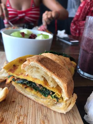 Croissant at The Pitted Date in Playa Del Carmen