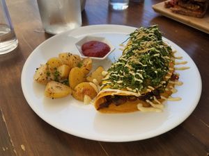 Quesadiilla at The Pitted Date in Playa Del Carmen