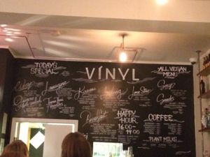 menu at Kaffi Vinyl in Reykjavik