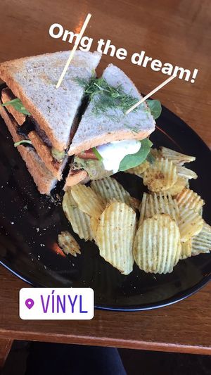 Mile high club tripple decker sandwich (it was the best!) at Kaffi Vinyl in Reykjavik