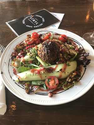 salad with bean falafel at Kaffi Vinyl in Reykjavik