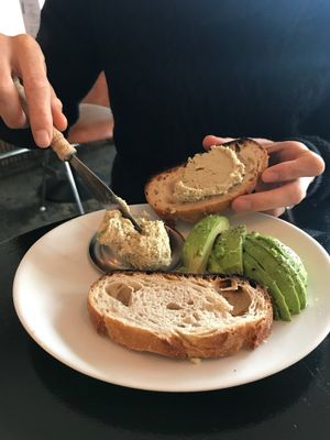 Avocado toast  at Kaffi Vinyl in Reykjavik
