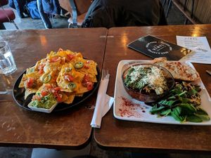 nachos and lasagna   at Kaffi Vinyl in Reykjavik