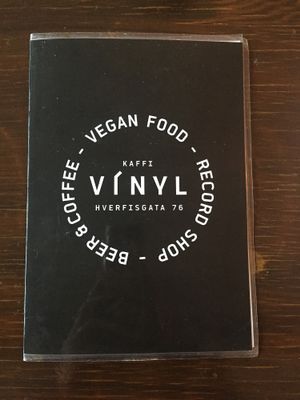 Menu  at Kaffi Vinyl in Reykjavik