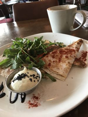 Cheese quesadilla  at Kaffi Vinyl in Reykjavik