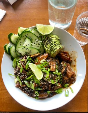 Teriyaki bowl  at Kaffi Vinyl in Reykjavik