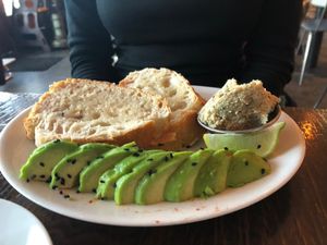 Avocado and cashew cheese at Kaffi Vinyl in Reykjavik