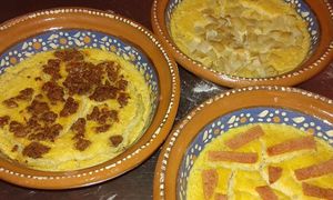 Omelet sin huevo at Cholu Market in Cholula