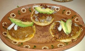 Picaditas at Cholu Market in Cholula
