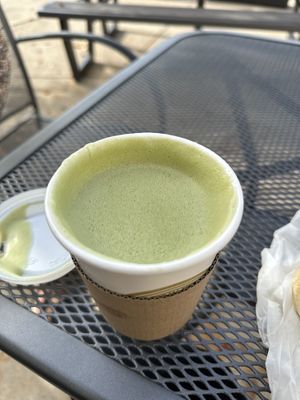 Matcha + almond milk   at Flying Joe Coffee in Perrysburg