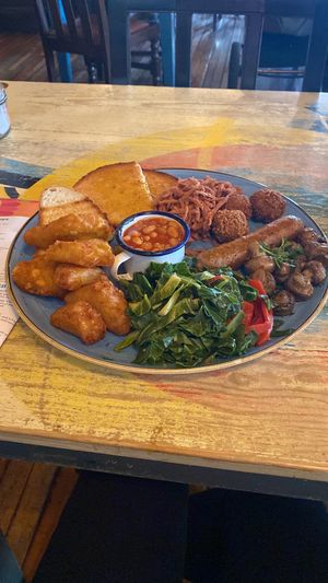 Vegan Big Breakfast  at Edmundo Lounge in Bury St Edmunds