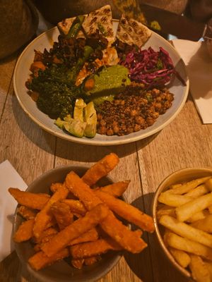 Vegan Buddha Bowl. at Edmundo Lounge in Bury St Edmunds