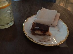 raw vegan cheese cake. been so yummy i couldnt resist to east before taking this pic.  at Ginko - Greenhouse in Graz