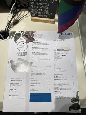 Menu available in English   at Ginko - Greenhouse in Graz