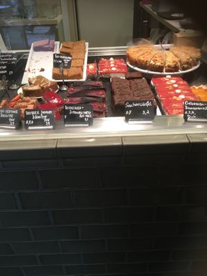 Selection of cakes at Ginko - Greenhouse in Graz