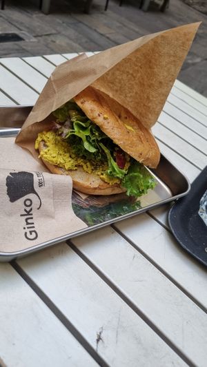 Breakfast bagel at Ginko - Greenhouse in Graz