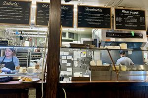 Note “plant based” menu is misleading: their bagels actually contain milk  at Clint's Bakery in Breckenridge