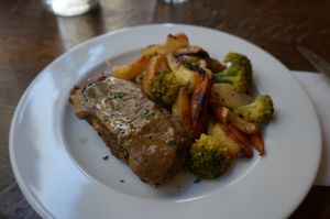 Roti made from Lentils, and roasted vegetables (vegan) at ivlo in Paris