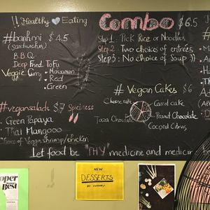 Menu at Cuong's Vegan Sandwiches in Boston