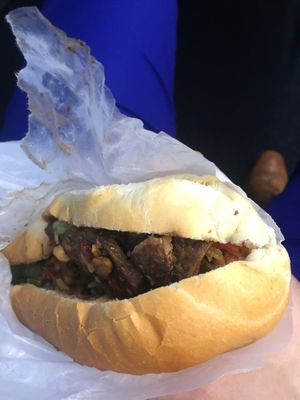 BBQ bahnmi!  at Cuong's Vegan Sandwiches in Boston