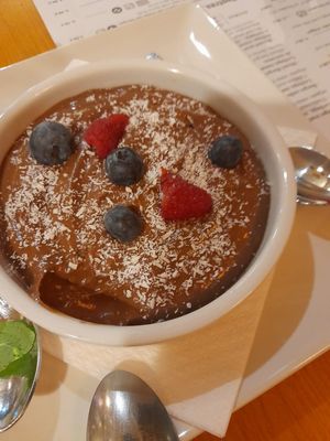Natillas de chocolate at Hicuri in Granada