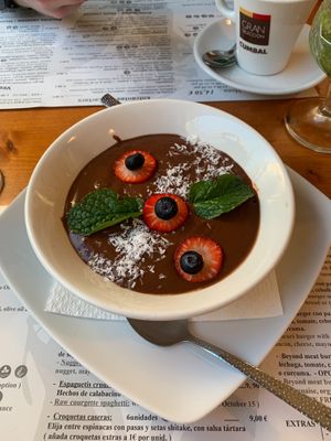 Natilla (chocolate custard) at Hicuri in Granada