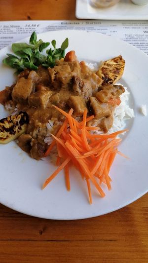 Oriental seitan with rice #Veganuary at Hicuri in Granada