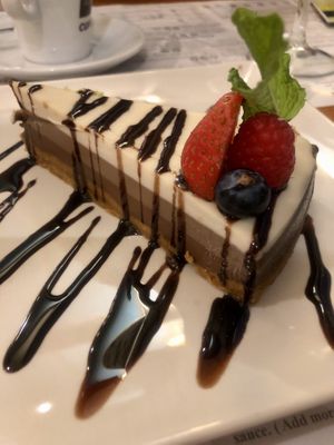 Triple chocolate cheesecake .  at Hicuri in Granada