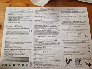 Menu (2023/4) at Hicuri in Granada