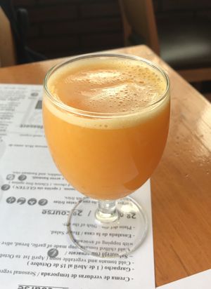 Fresh orange juice (one option with menu of day)  at Hicuri in Granada