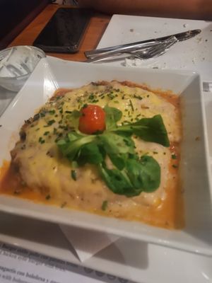 Lasagna at Hicuri in Granada