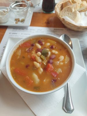 Bean soup (dish of the day) at Hicuri in Granada