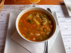 Minestrone soup at Hicuri in Granada