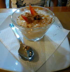 Arroz con leche de coco at Hicuri in Granada