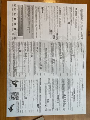 Menu   at Hicuri in Granada