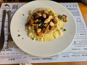 Veg cuscus - better than the usual at Hicuri in Granada
