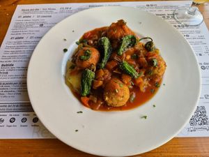 Excellent soy meat balls at Hicuri in Granada