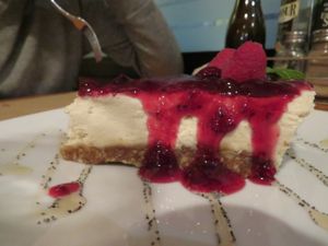 Rawvegan cheesecake at Hicuri in Granada