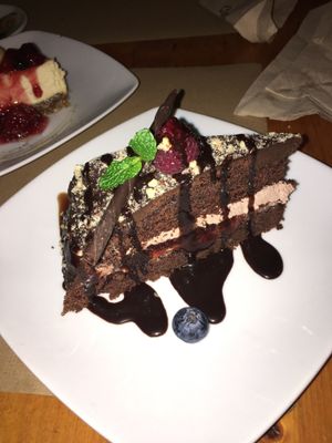 Chocolate cake. at Hicuri in Granada