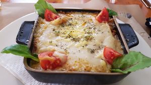 Lasagna at Hicuri in Granada