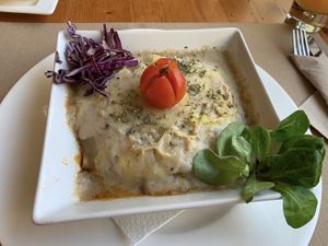 Lasagna at Hicuri in Granada