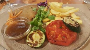 Cordon bleu de seitan at Hicuri in Granada