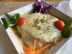 Lasagna at Hicuri in Granada