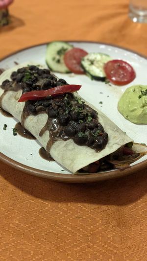 Burrito Vegetarian with Tofu 30PEN at Chilli Heaven in Huaraz