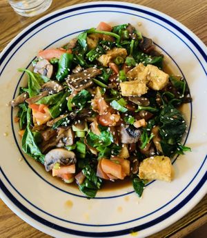 Tofu stir fry at Blue Willow in Tucson